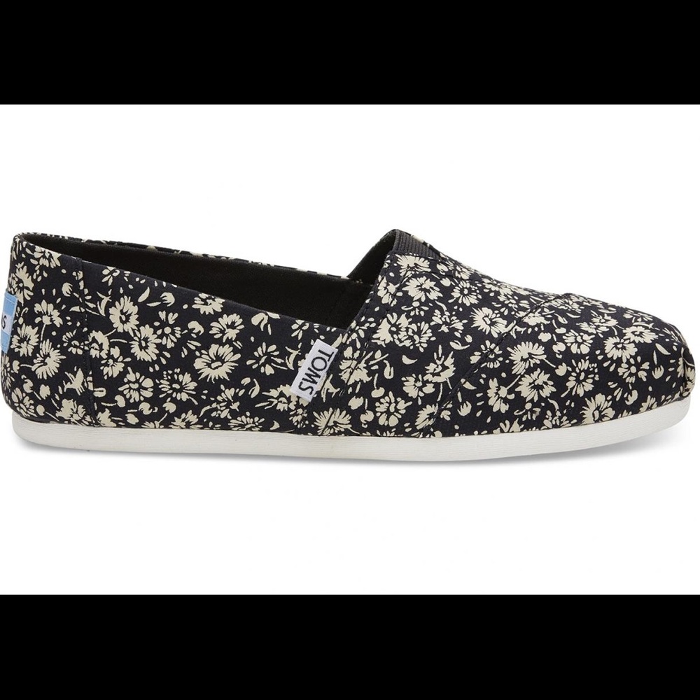 Tom’s Black Floral Woven Women’s Classics